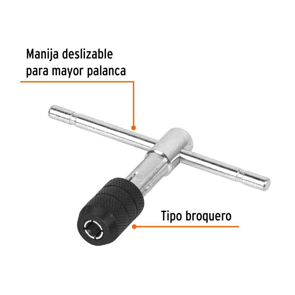 Maneral en T Truper para Machuelo 1-2