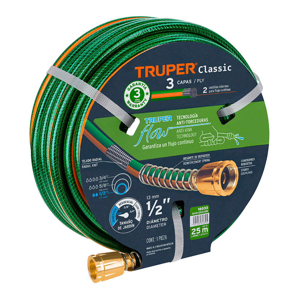 Manguera Truper Medida 1/2 x 25 Metros
