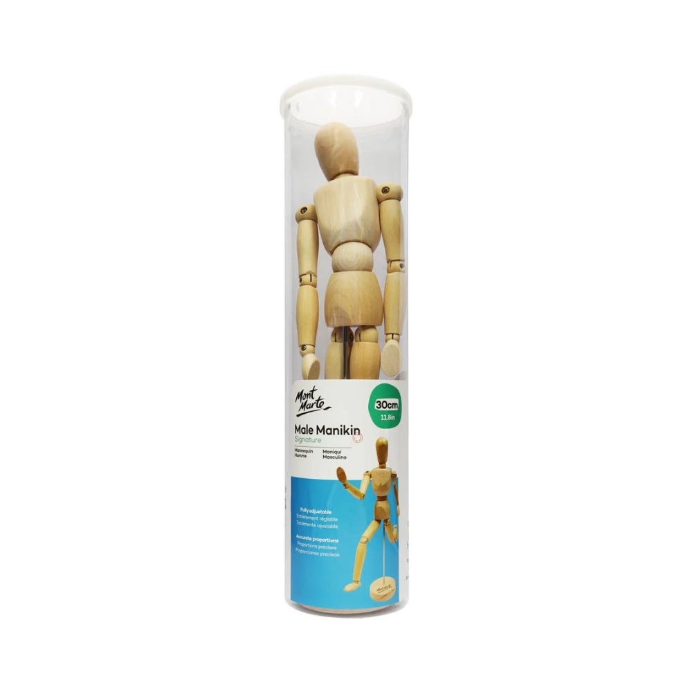 Maniquí MontMarte Masculino de Madera 30cm AMMM0001