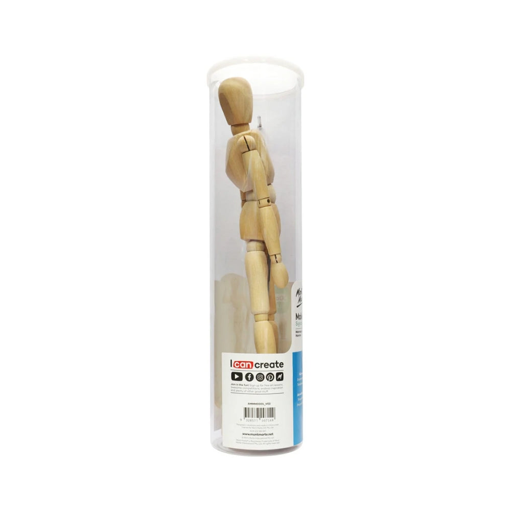 Maniquí MontMarte Masculino de Madera 30cm AMMM0001
