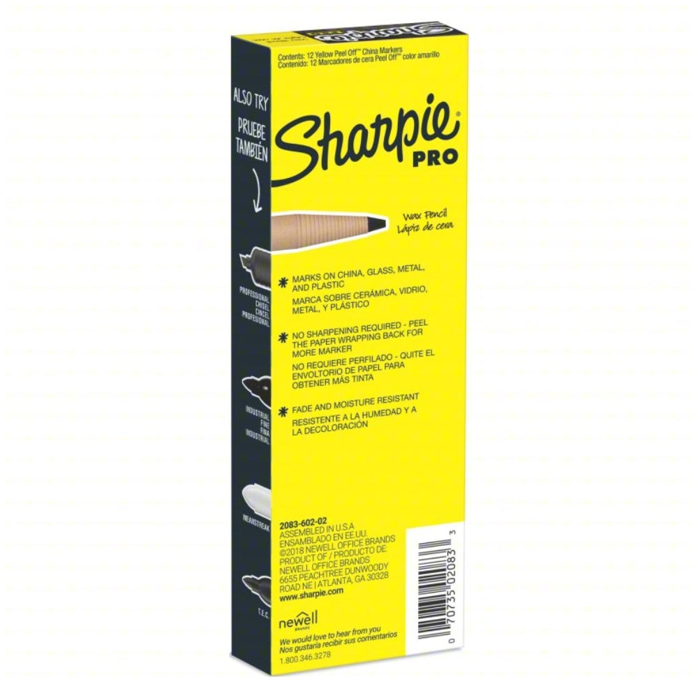 Marcador Sharpie para Porcelana China Marker color Amarillo 2083