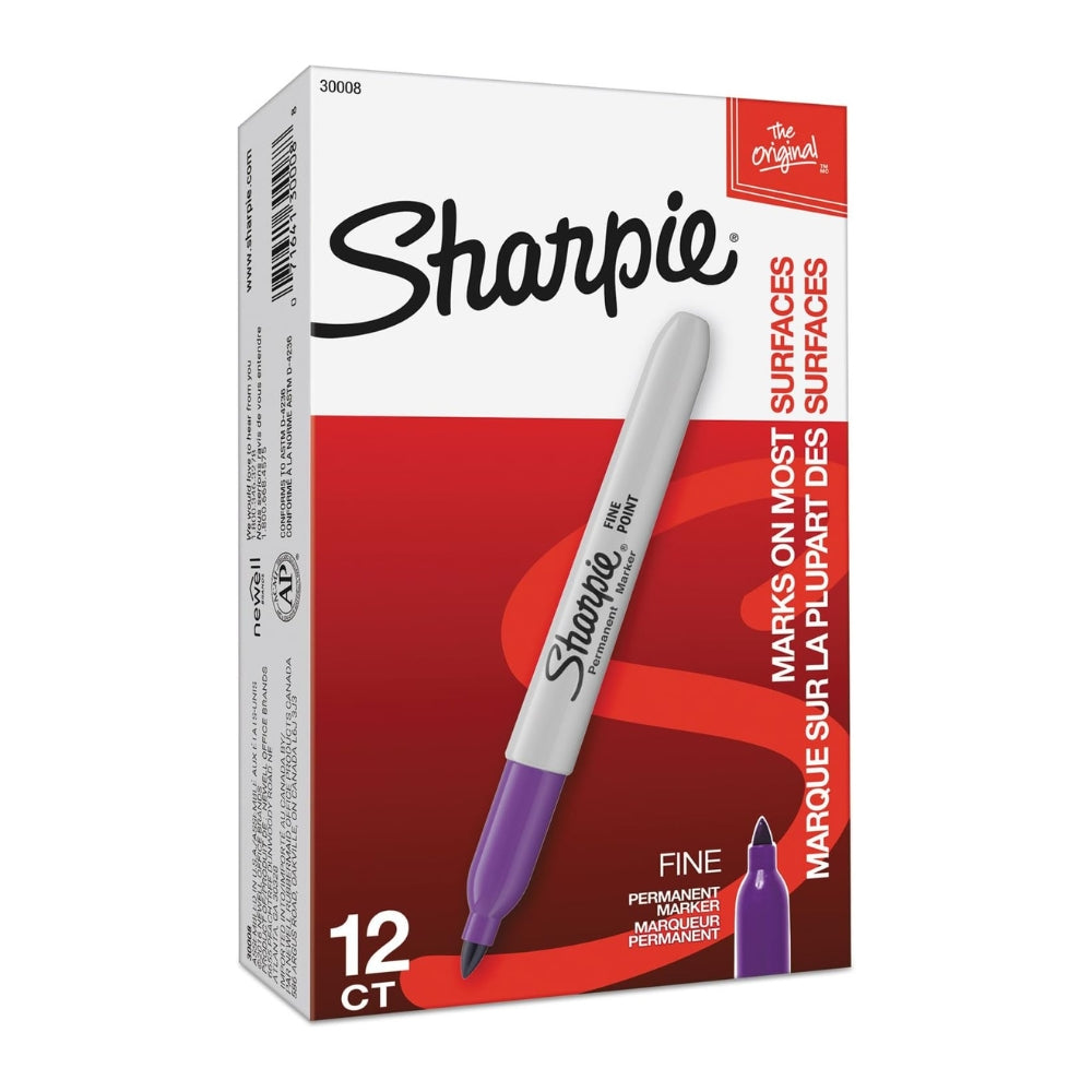 Marcador Sharpie Permanente punta Fina color Morado 30008