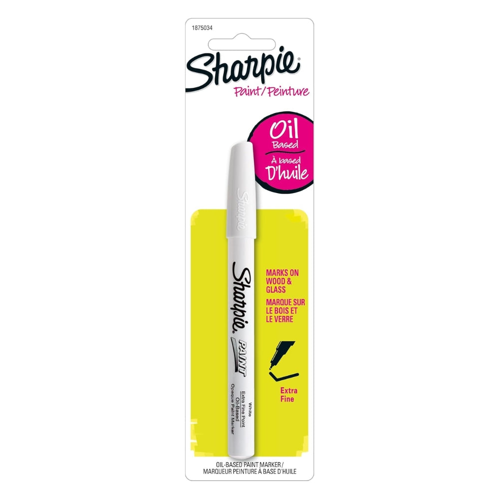 Marcador Sharpie Tinta a Base de Aceite punta Extra Fina color Blanco 1875034