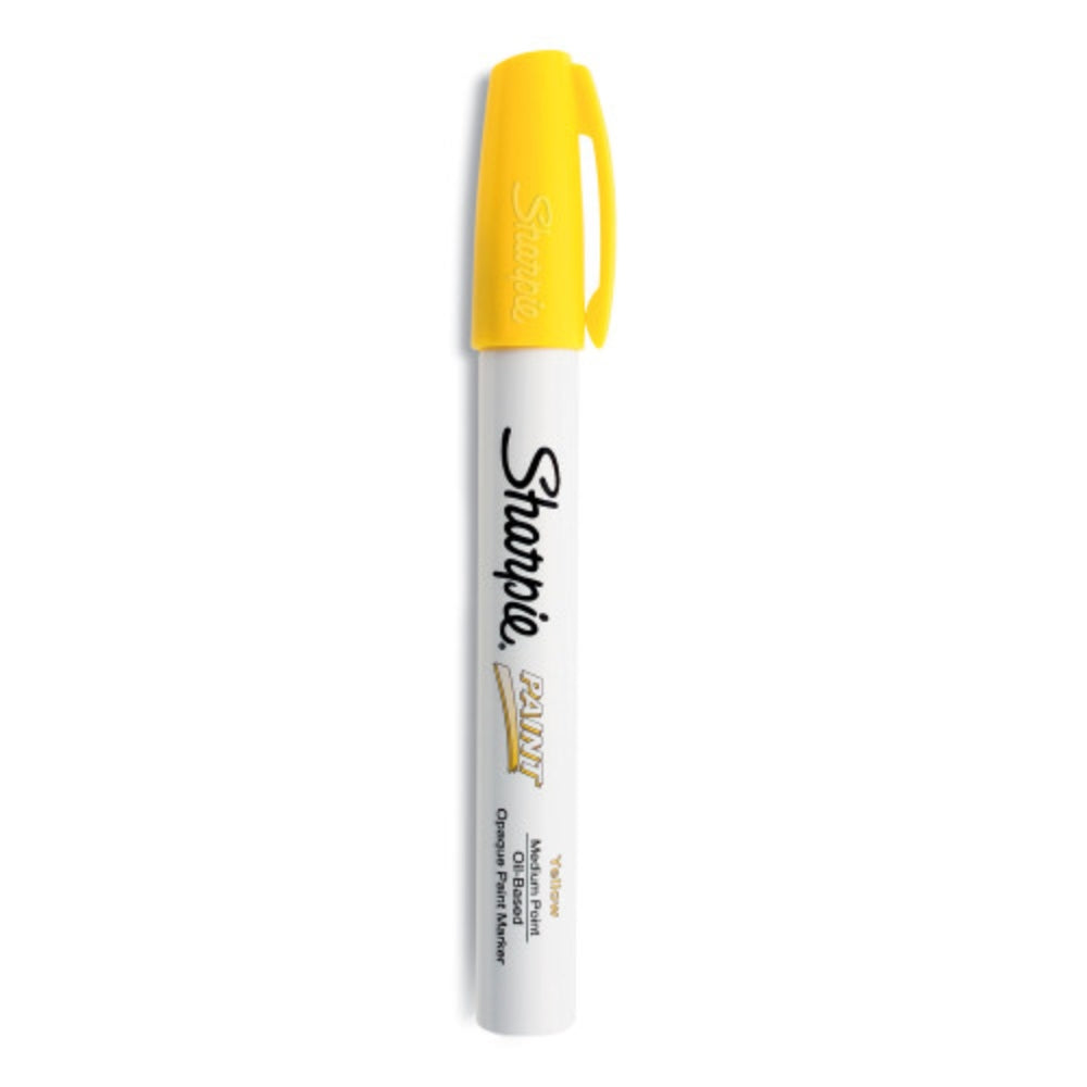 Marcador Sharpie Tinta a Base de Aceite punta Media color Amarillo 35554