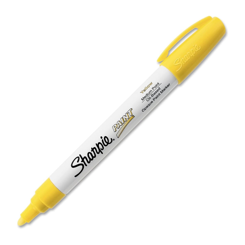 Marcador Sharpie Tinta a Base de Aceite punta Media color Amarillo 35554