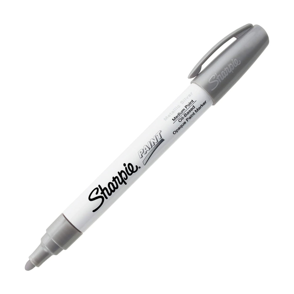 Marcador Sharpie Tinta a Base de Aceite punta Media color Plata 35560