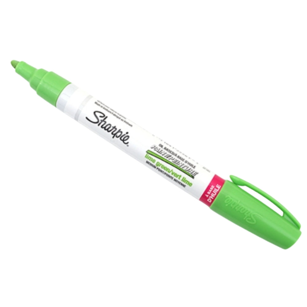 Marcador Sharpie Tinta a Base de Aceite punta Media color Verde Limon 35561