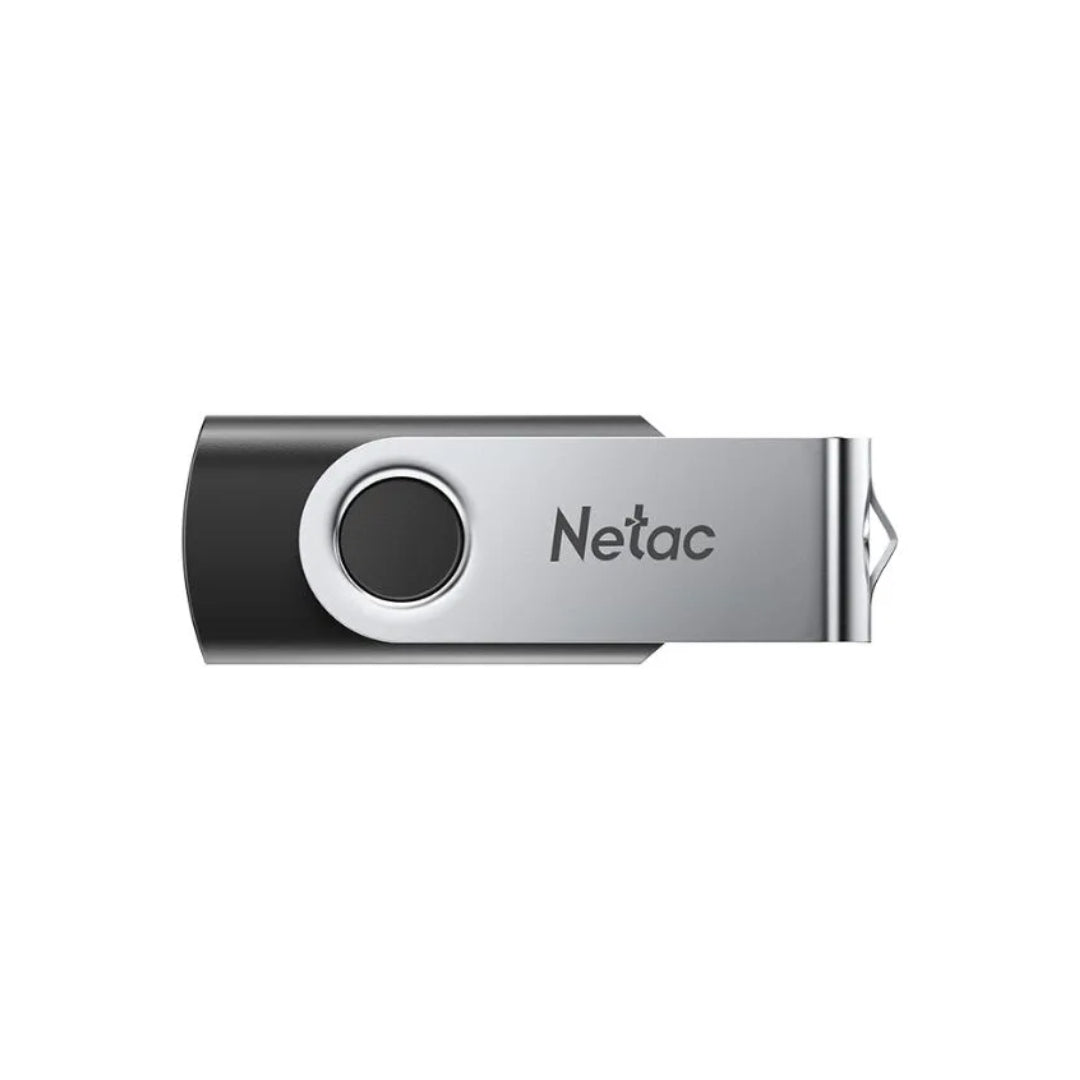 Memoria Flash Netac 128GB USB-A 3.0 Lectura 110MBps Escritura 45MBps Material ABS y Metal NT03U505N-128G-30BK