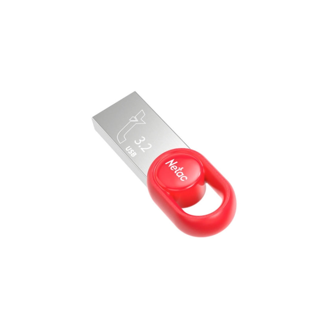 Memoria Flash Netac 64GB USB 3.2 Cifrado de Datos Incluido color Rojo NT03UM2N-064G-32RE