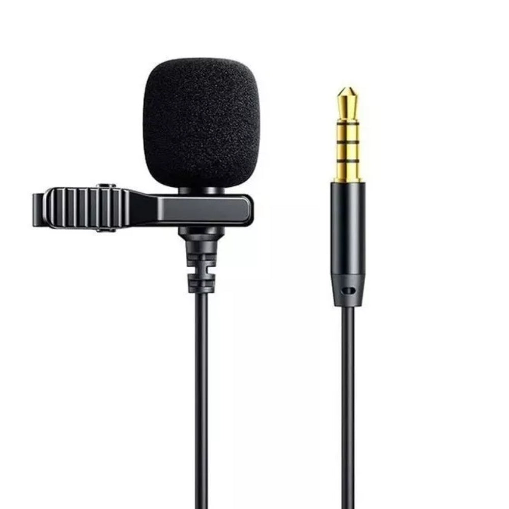 Microfono Havit Portatil con Clip Omnidireccional Conexion 3.5mm Cable 1.5 Metros MC360