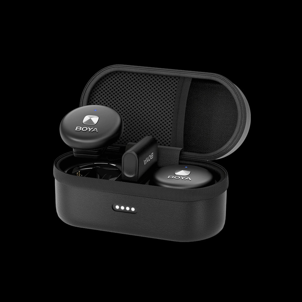 Microfono Inalambrico Boya Doble Canal Audio HD Bateria 5 horas Puerto Lightning Alcance 50m Omic-D