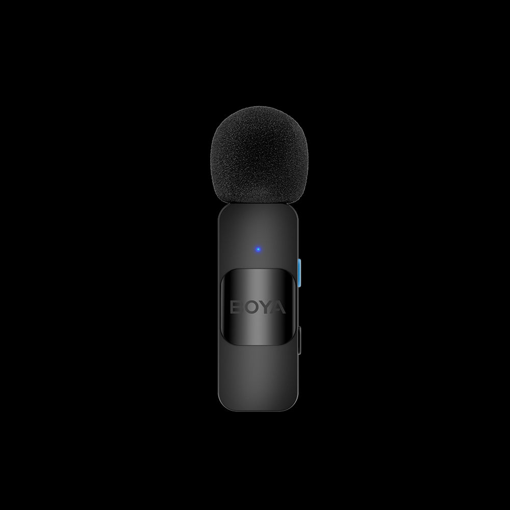 Microfono Inalambrico Boya Puerto Lightning Ultracompacto y Portatil con 2 Microfonos Cancelacion de Rudio Alcance hasta 100m BY-V2 2.0