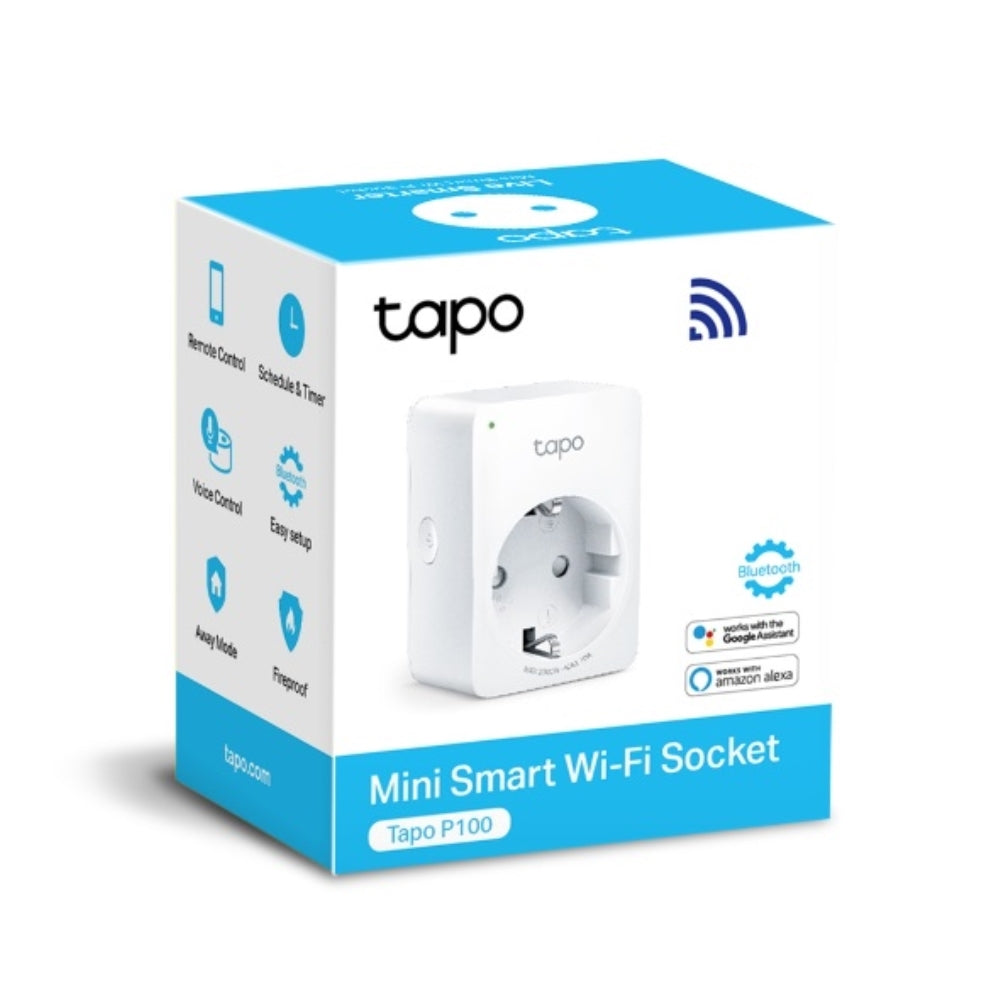 Mini Enchufe Tp-Link Inteligente Bluetooth WiFI Amazon Alexa Google Assitant Tapo P100(1-pack)(EU)