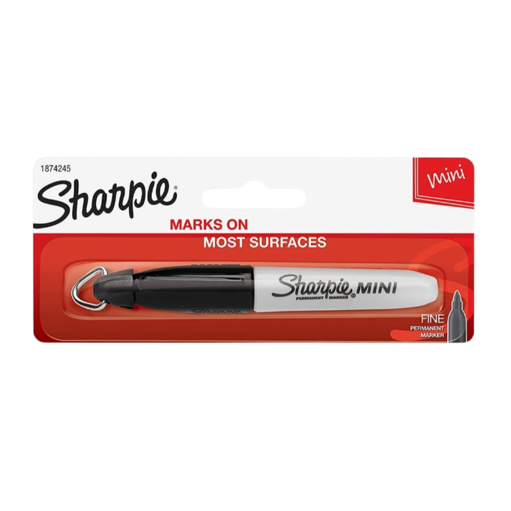 Mini Marcador Sharpie Permanente para Mayoria de Superficies punta Fina color Negro 1874245