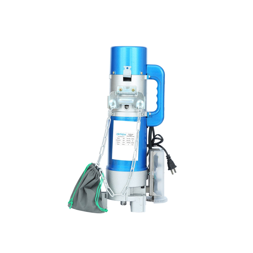 Motor Dimax para Puerta Arrollable 370Watts 4 Reles 4 Finales de Carrera Medida del Soporte 516x314x3.5mm Rodillo 5" Peso maximo 600Kg IPX4 Control Remoto codigo DIP433 H381