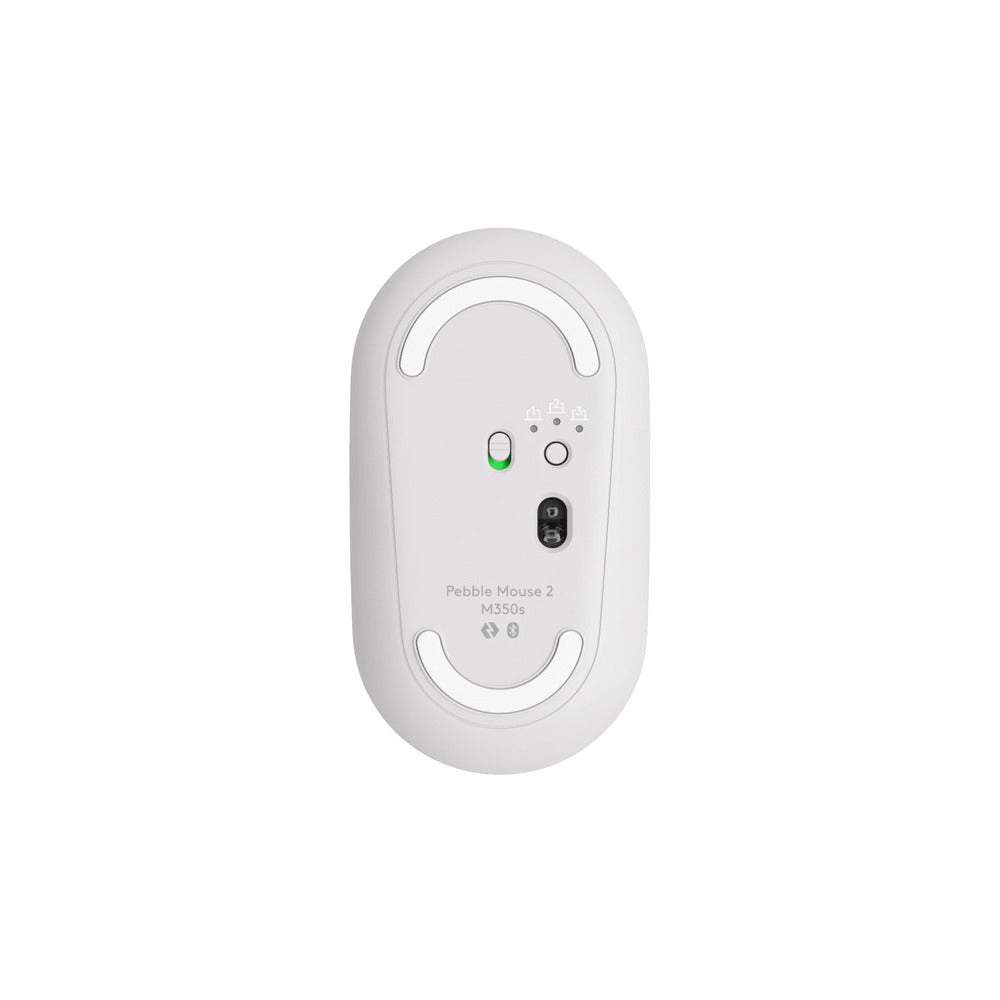 Mouse 2 M350 Logitech Bluetooth con un Bbotón Personalizable color blanco