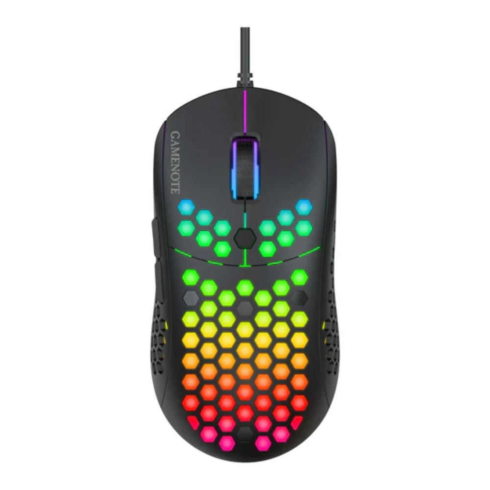 Mouse Havit Gamer Avanzado RGB personalizable por Software Resolucion hasta 10000 DPI de 7 Botones con Cable USB de 1.7 Metros MS878-BLACK