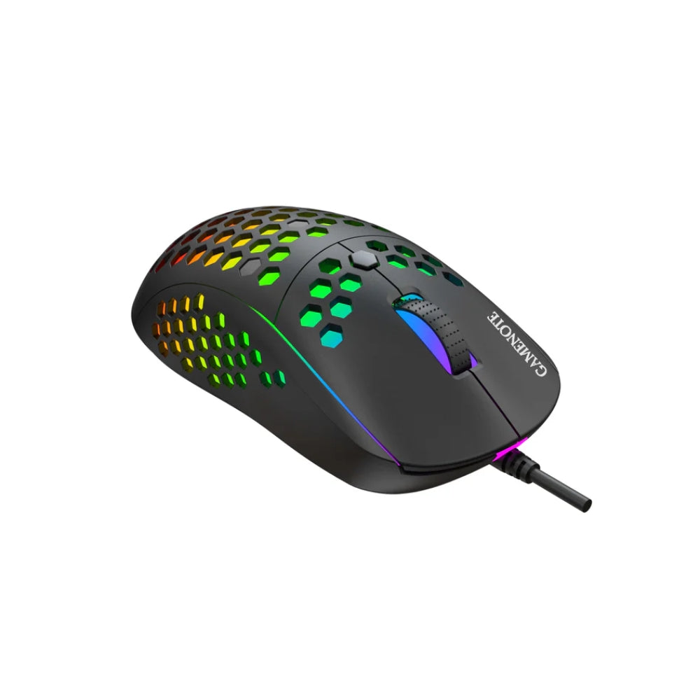 Mouse Havit Gamer Avanzado RGB personalizable por Software Resolucion hasta 10000 DPI de 7 Botones con Cable USB de 1.7 Metros MS878-BLACK