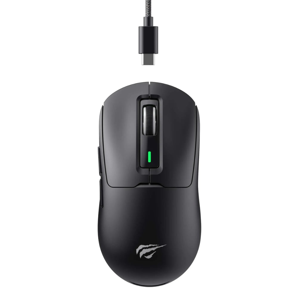 Mouse Havit Gamer Resolucion hasta 8000 DPI con conexion triple cable USB-C Modulo 2.4GHz Bluetooth 5.1 MS969SE-BK