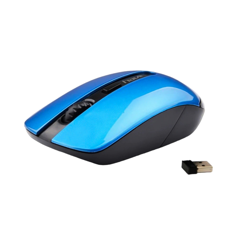 Mouse Havit Inalambrico Resolucion hasta 1600 DPI de 4 Teclas color Negro con Azul HV-MS989GT-B/BLUE
