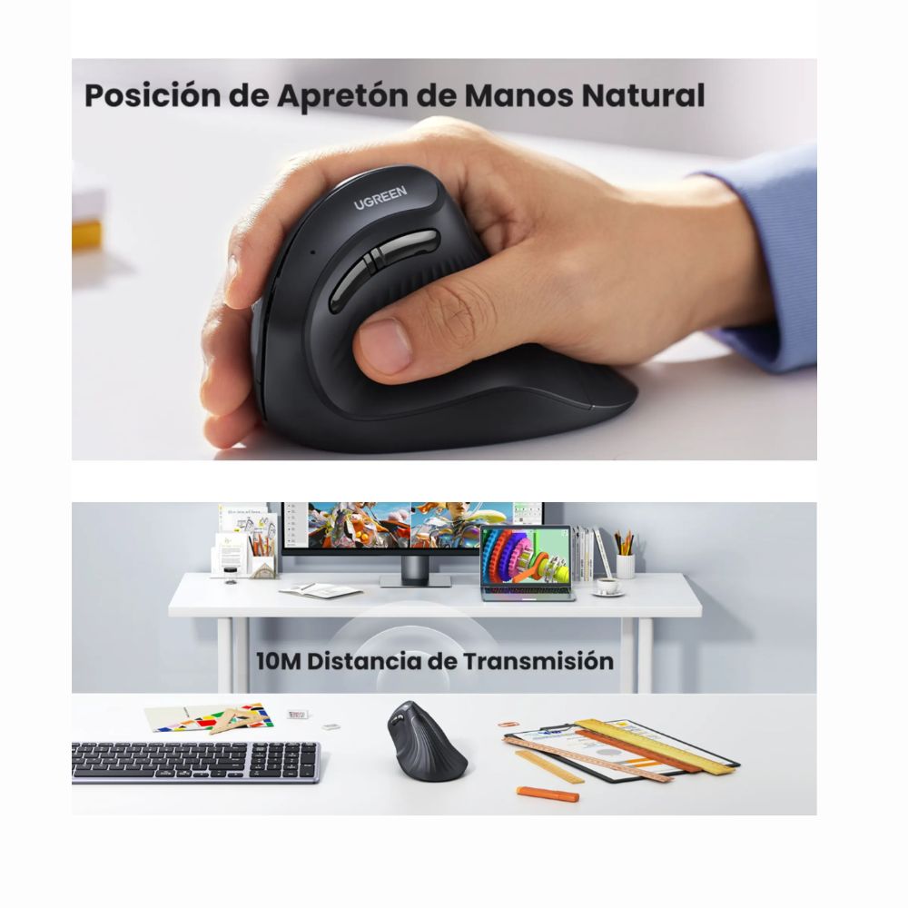 Mouse Inalámbrico Ugreen Dual Vertical