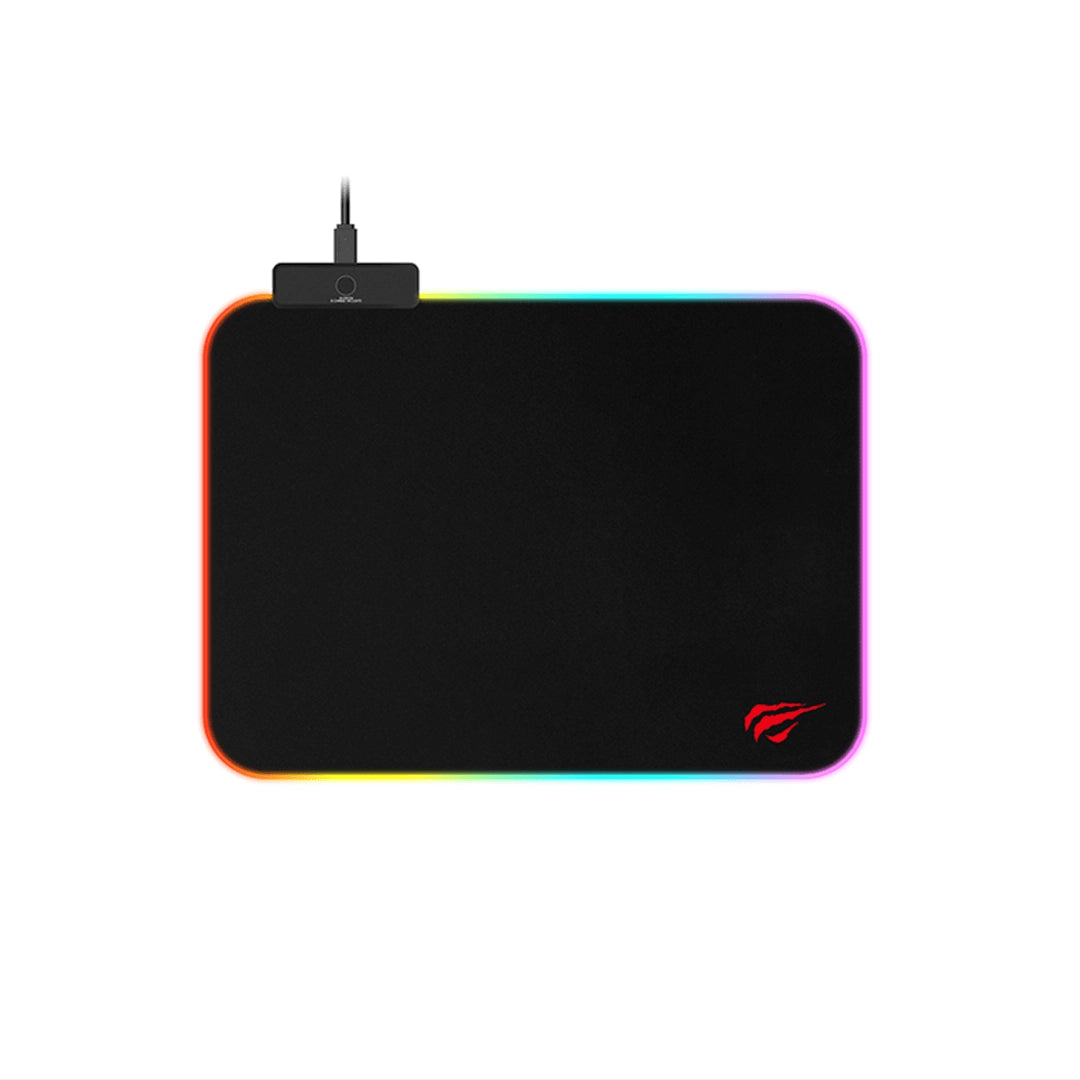 Mouse Pad Gamer Havit con 10 Grupos de Iluminacion RGB Cable 1.8m 36x26cm MP901