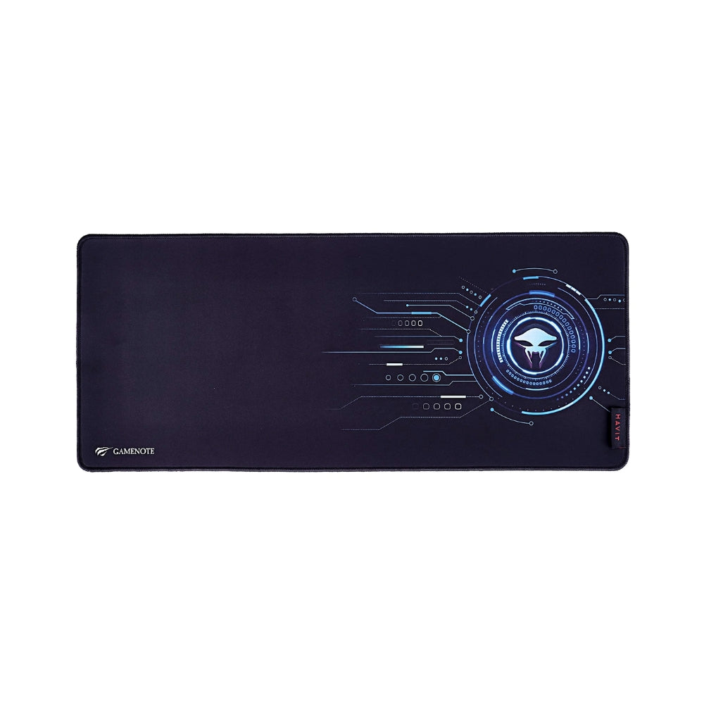 Mouse pad Havit Diseño Alien Extra Largo 70x30x0.3cm Material Tela y Caucho color Negro+Azul MP849