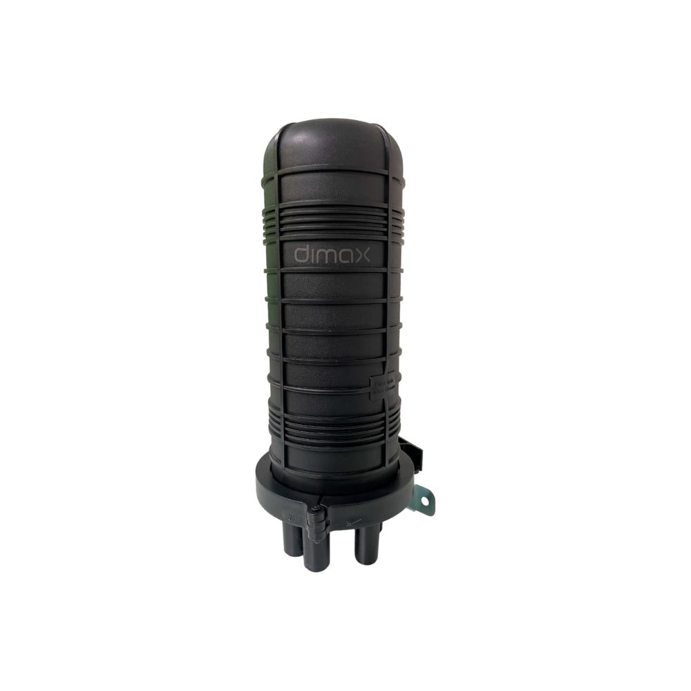 Mufla Dimax Caja de Empalme Domo para Exteriores 1 Entrada 3 Salidas 4 Bandejas para Fusion 144 Nucleos IP68 C730