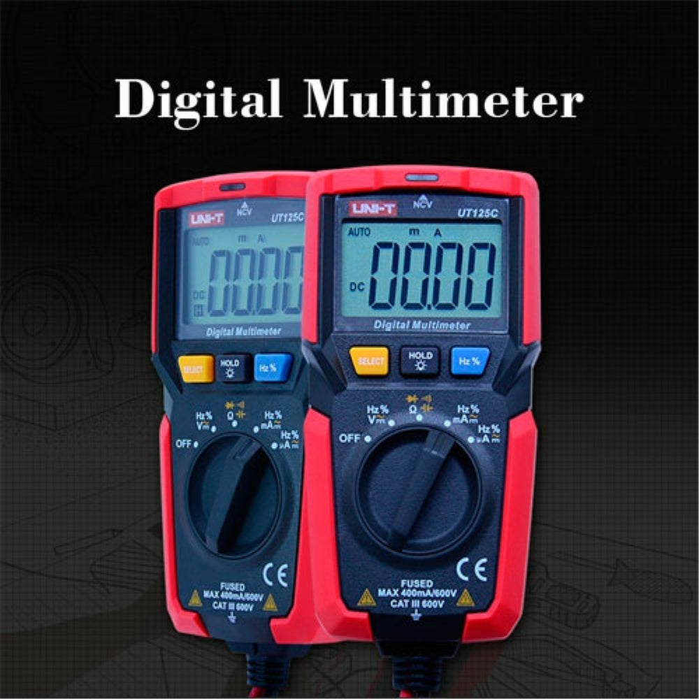 Multimetro Uni-t Digital de Bolsillo Voltaje hasta 600 AC DC Corriente hasta 400mA AC DC UT125C