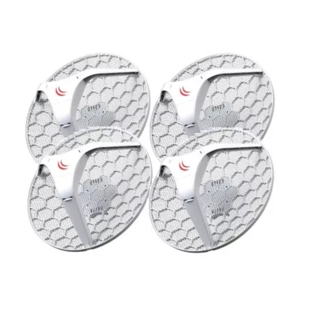 Pack de 4 Antena CPE Mikrotik Antena y Radio Integrada de 27dBi Polarizacion Doble 1 Ethernet 100Mbps PoE Pasivo RAM 64MB Licencia Nivel 3 RBLHG-5HPnD-XL4pack