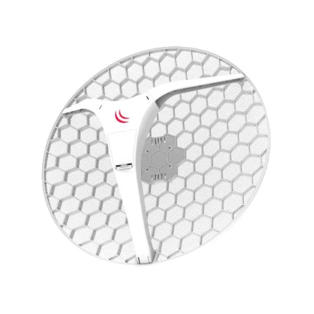 Pack de 4 CPE Mikrotik LHG XL 5AC Frecuencia 5GHz Ganancia 27dBi Potencia 25dBm 802.11A/N/AC + 1 Ethernet Gigabit Soporta PoE CPU 716MHz RAM 256MB Licencia Nivel 3 RBLHGG-5acD-XL4pack