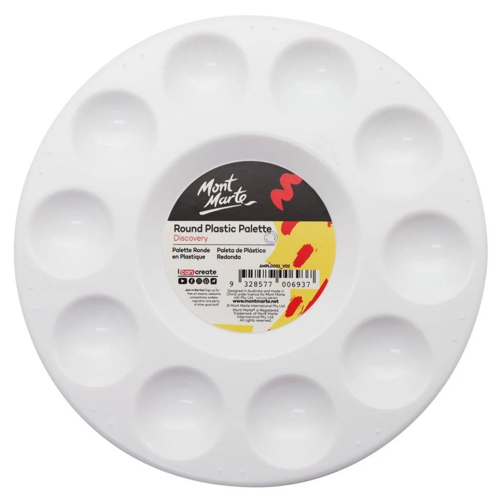Paleta Circular MontMarte de Plastico con Recipientes de 17cm AMPL0001