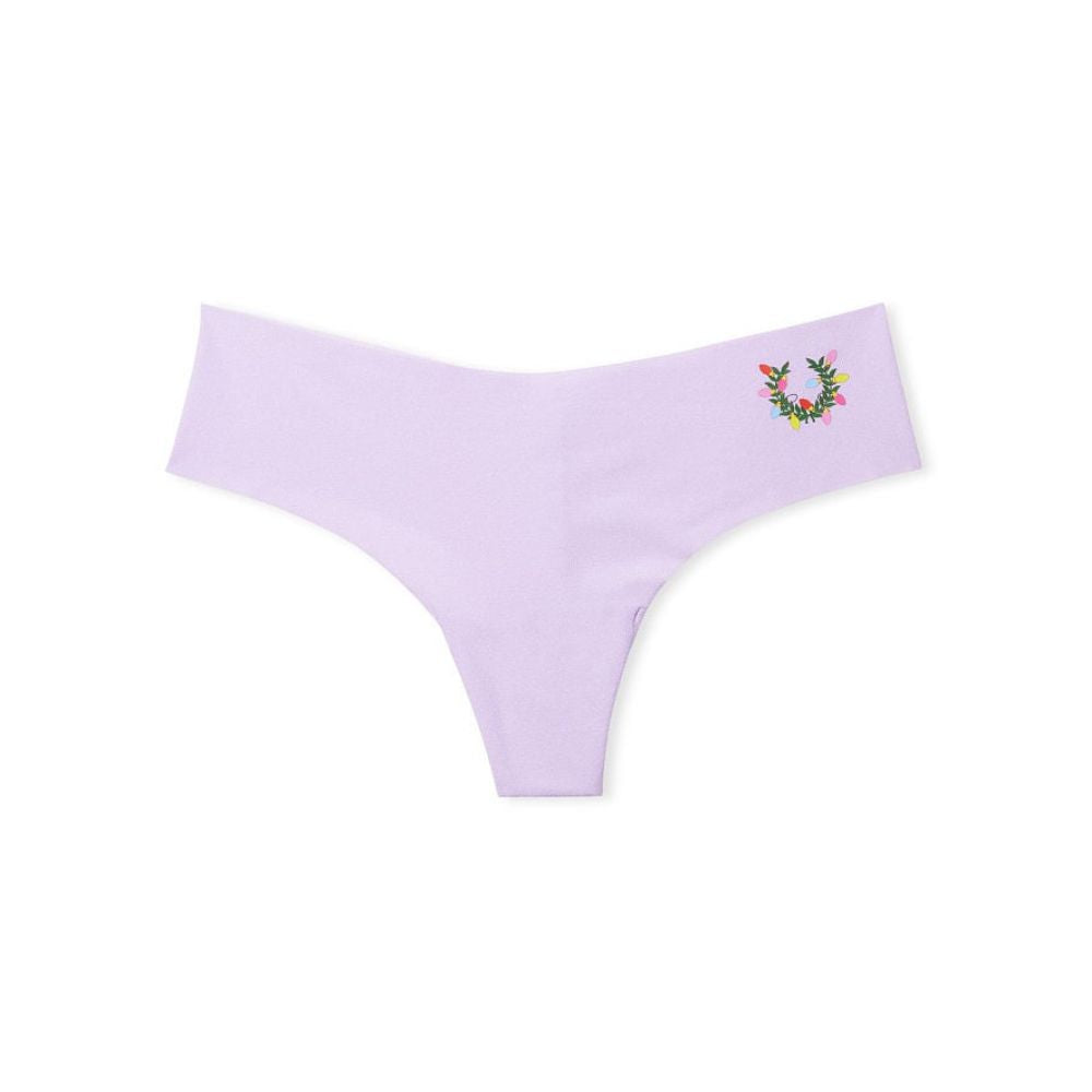 Panti Victorias Secret Colaless Invisible Grafico de Emblema Festivo en Lila Pastel 11199180 5YX6