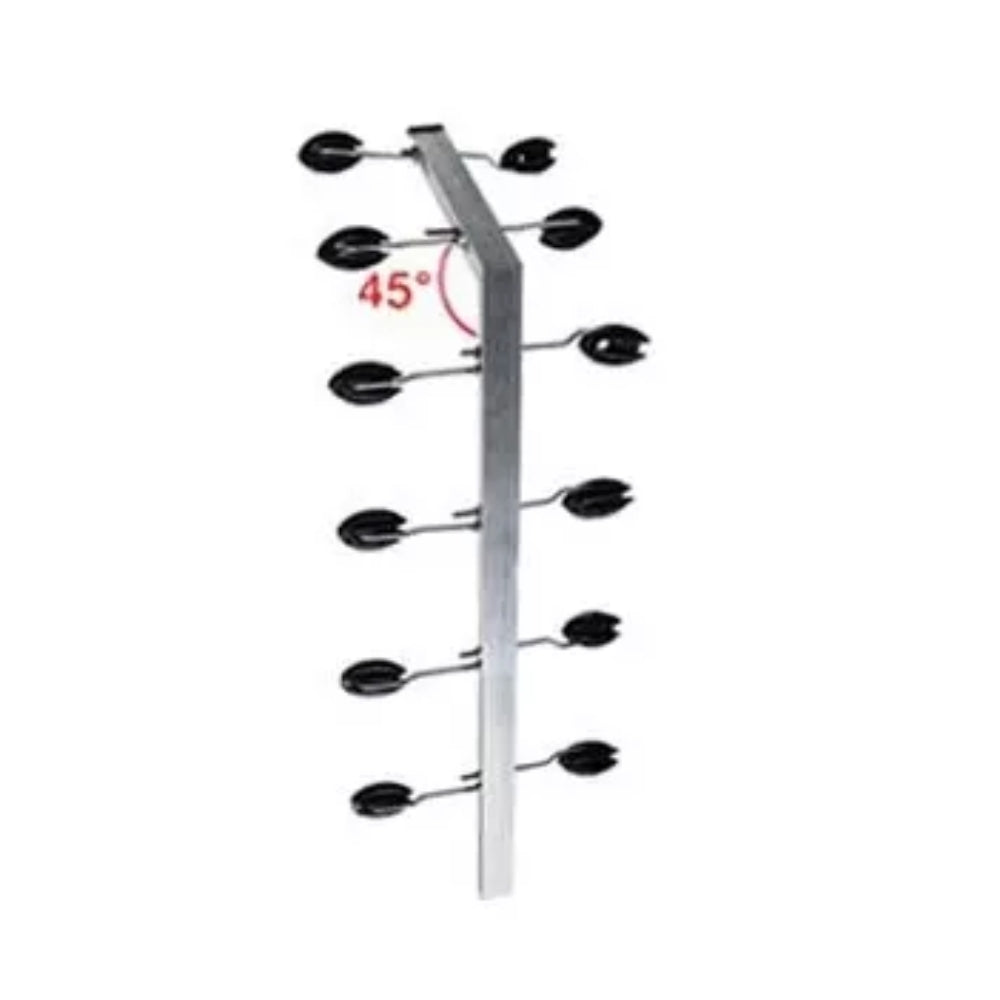 Parante Igecast para Cerca Electrica con 12 Aisladores 25mm de Espesor Altura 95cm y 45grados de inclinacion 6.00436