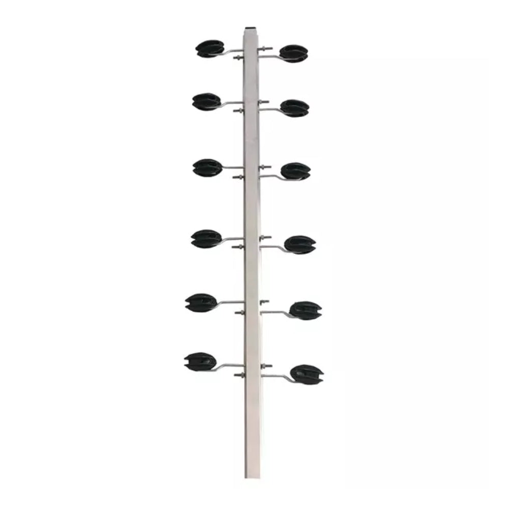 Parante Igecast para Cerca Electrica Esquinero con 12 Aisladores tipo Pera Tubular Prime 25mm Altura 95cm 6.00416