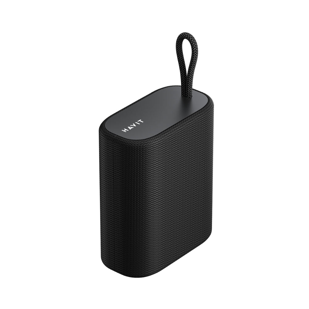 Parlante Havit Bluetooth portatil 5 Watts Bateria hasta 6 Horas Funcion BT 5.3 AUX TWS Manos Libres Puerto de Carga USB-C color Negro SK801BT-BK