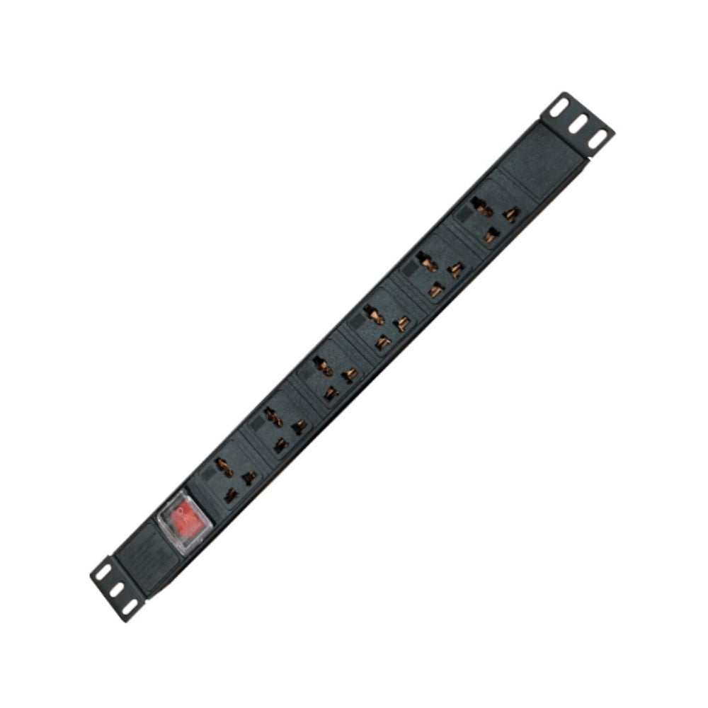 PDU Dimax para Rack de 19" con 6 Tomas tipo Nema 5-15 220Vac 15Amp 1875W Cable de 170cm C754