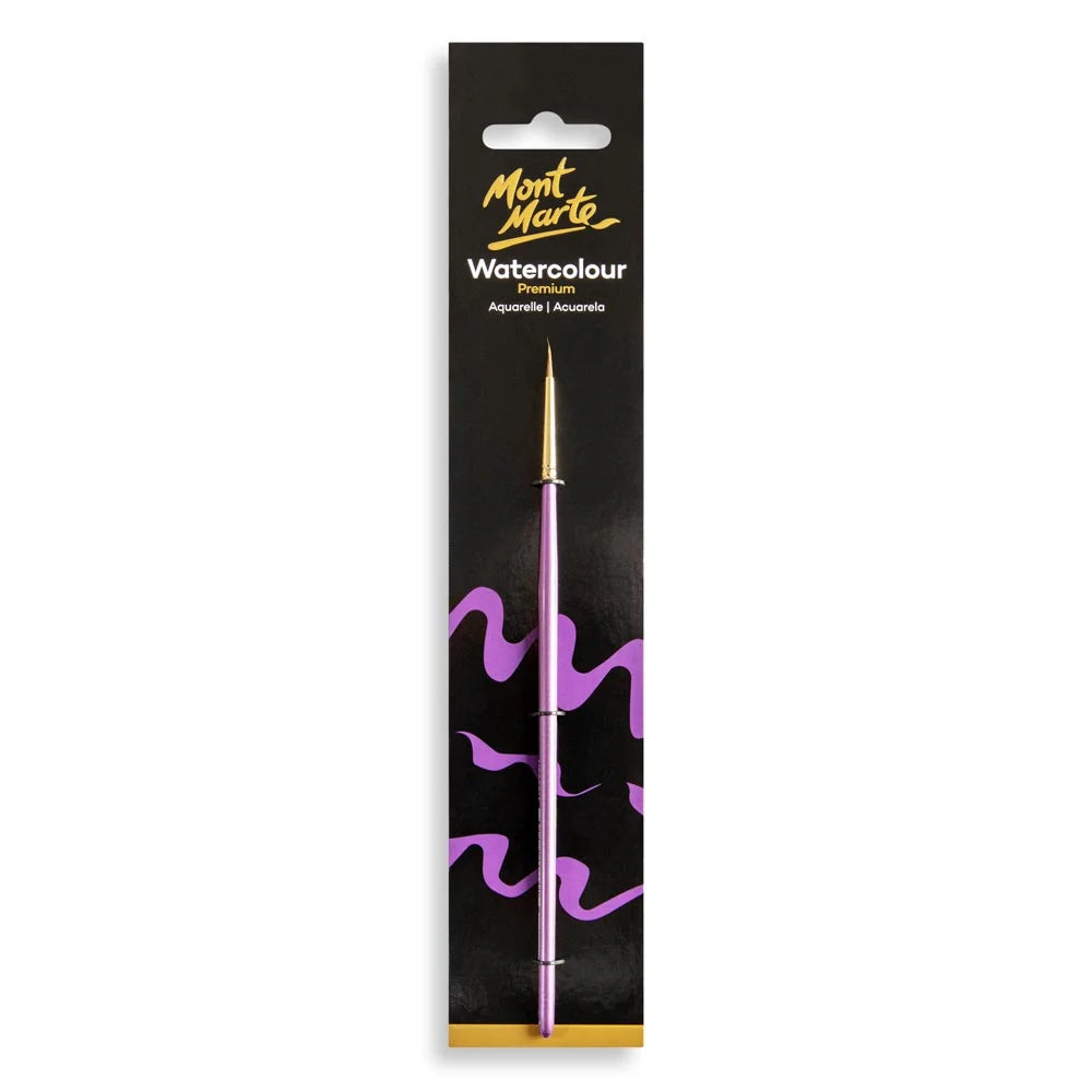 Pincel MontMarte Premium para Acuarela sable Redondo #0 MCG0066