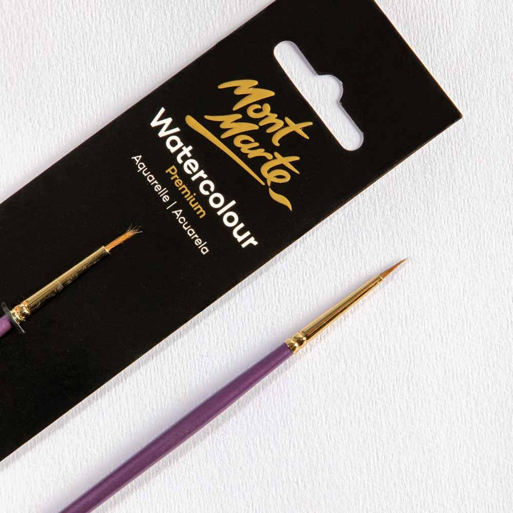 Pincel MontMarte Premium para Acuarela sable Redondo #0 MCG0066