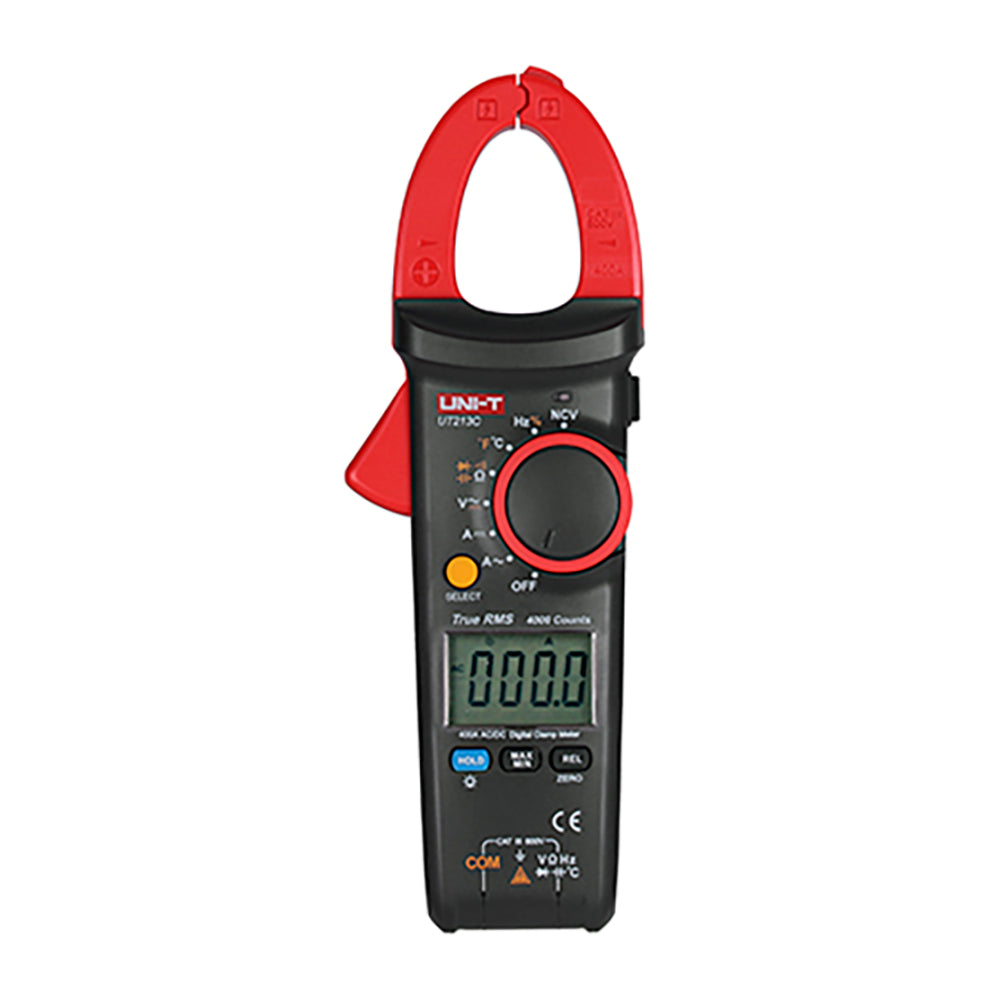Pinza Amperimetrica de Gancho Uni-t hasta 400A AC DC 600V AC DC Resistencia Capacitancia Frecuencia Temperatura UT213C