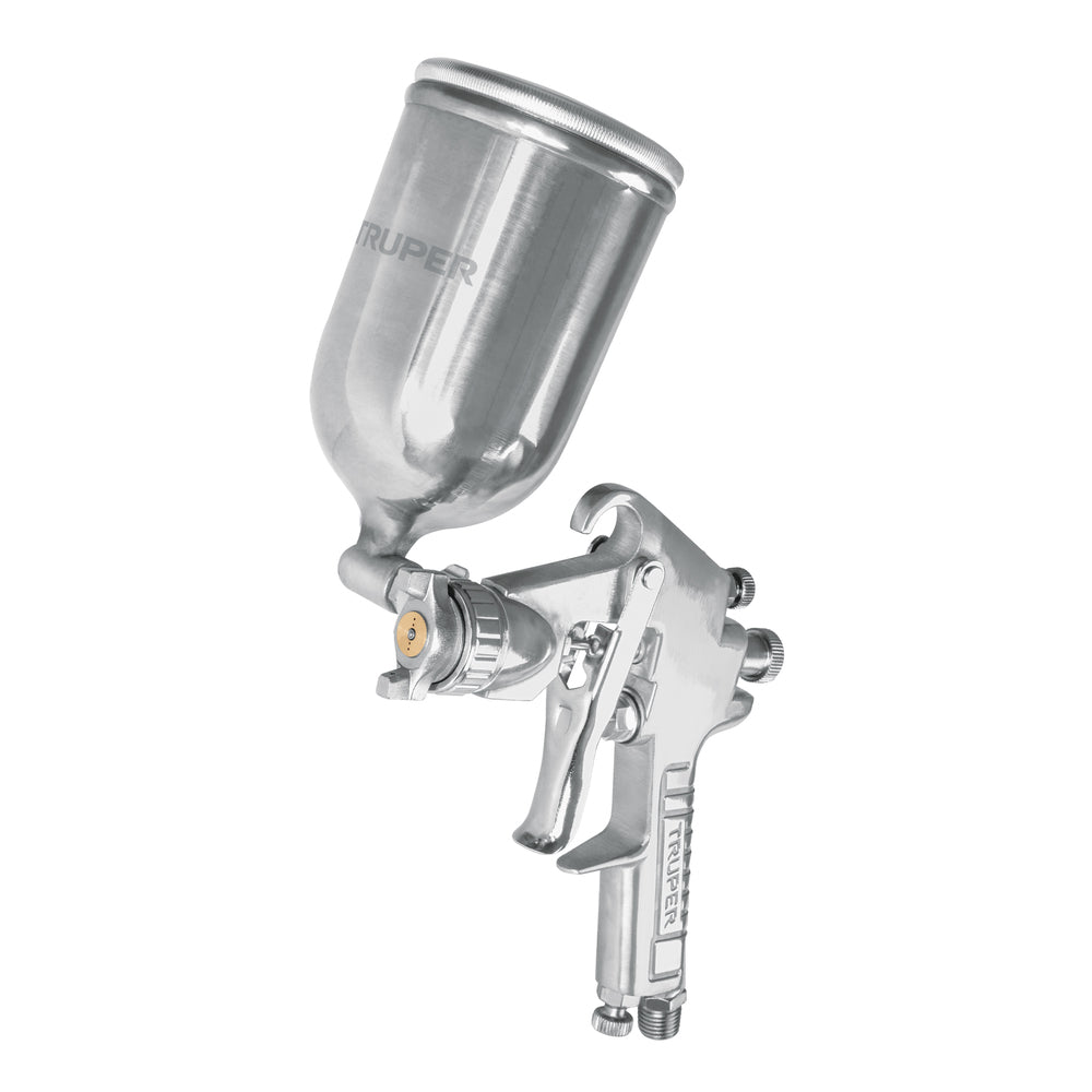 Pistola de Aluminio Truper de 17 mm con Vaso Aluminio gravedad LVMP