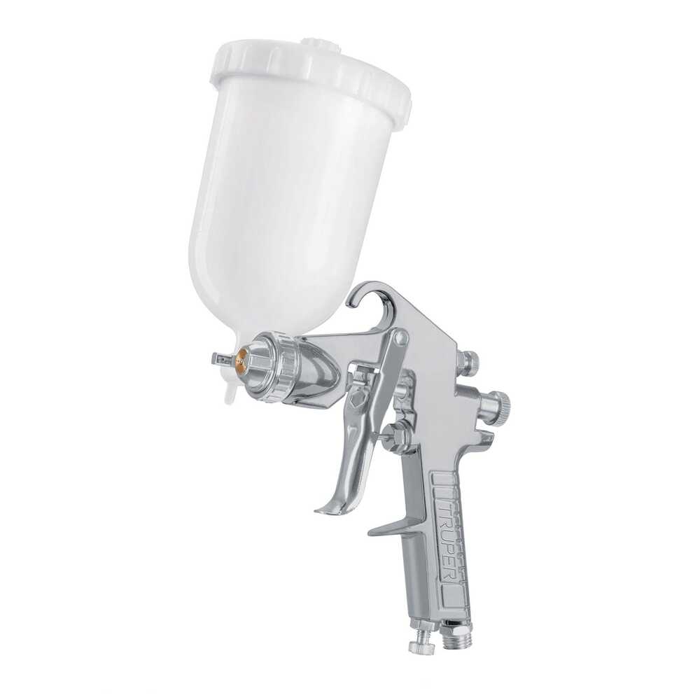 Pistola de Aluminio Truper de 2 mm con Vaso Plastico gravedad LVMP