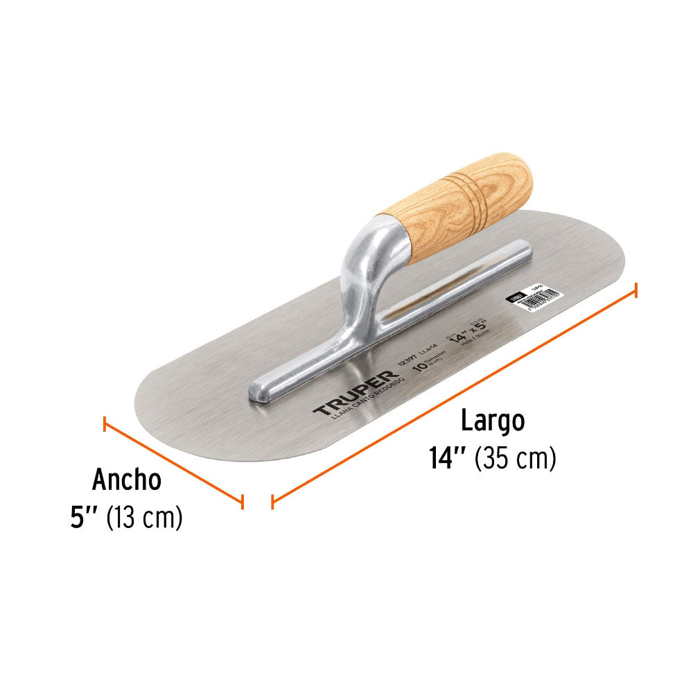 Plancha para Albañil Redondo Truper de 5" X 14"