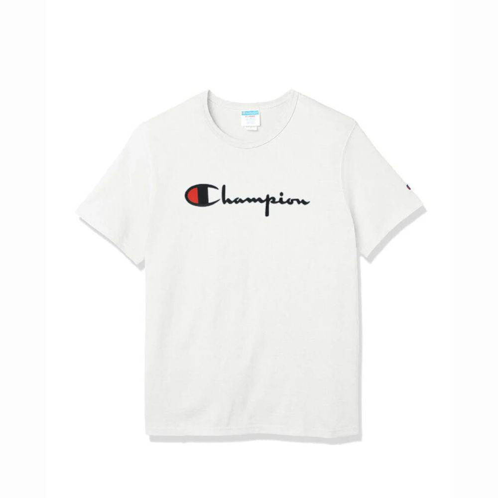Polera Bordada Champion Heritage Script en Blanco