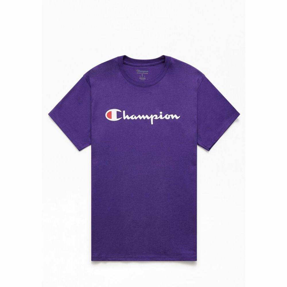 Polera Bordada Champion Heritage Script en Morado