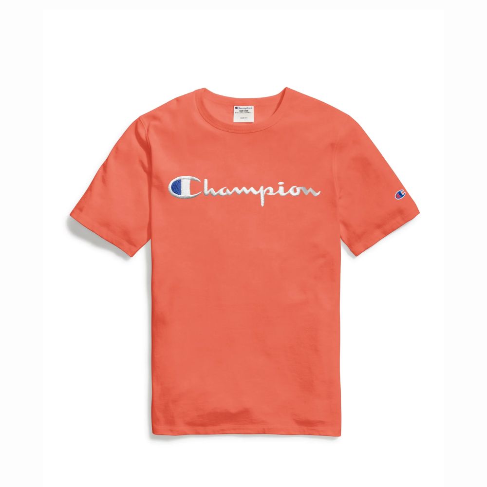 Polera Bordada Champion Heritage Script Grouvy Papay