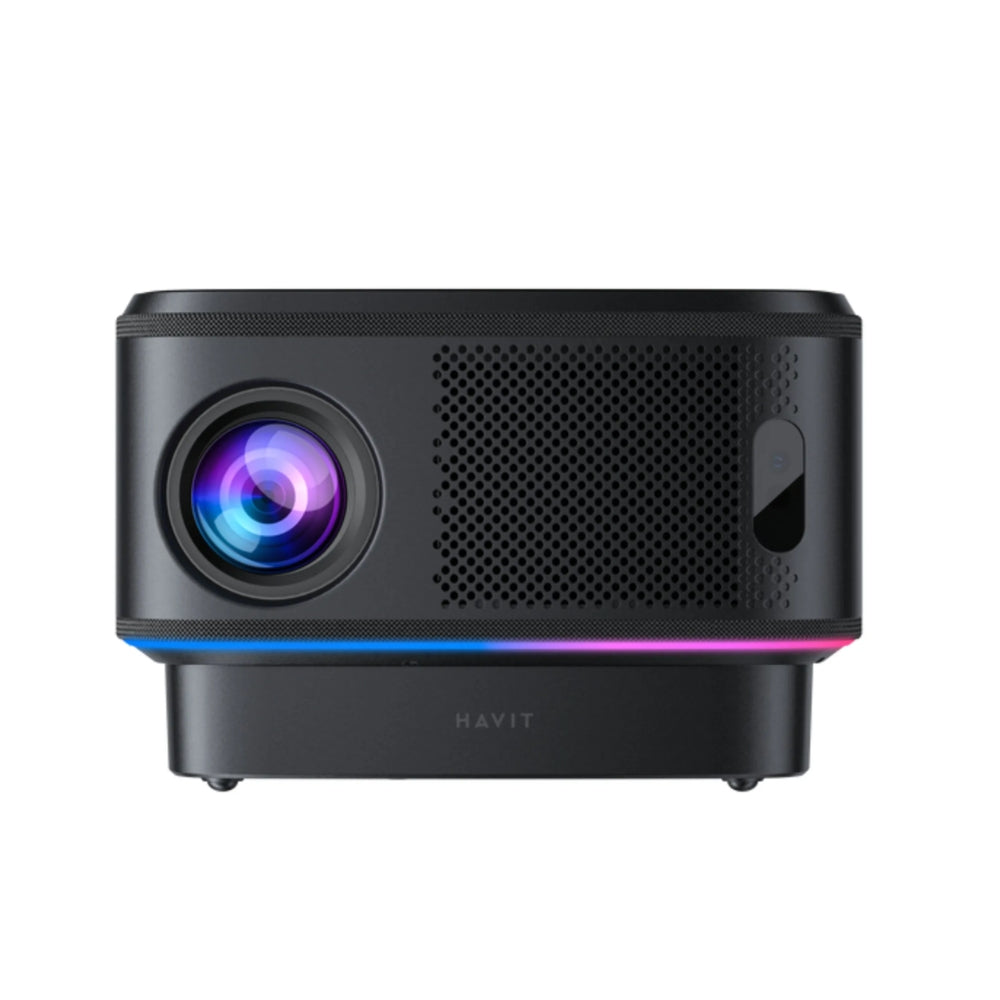 Proyector Havit Android hasta 4K con Google TV Licenciado 550 ANSI Lumens 11 2GB RAM 16GB Memoria Interna Enfoque Automatico PJ300 Plus-EU-BK