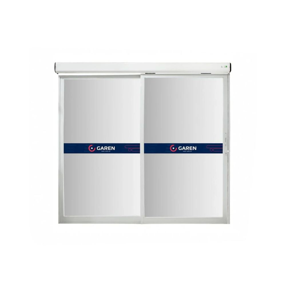Puerta Garen Automatica Slider BLBC para Vidrio de 4.4M con 2 Radares y 2 Perfiles para Vidrio color Blanco F05127-G