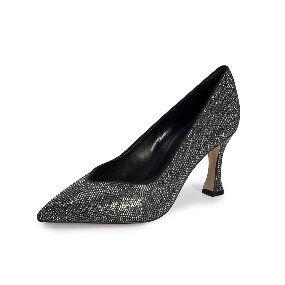 Pump (Scarpin) Salto Alto Aveludado Nobuck