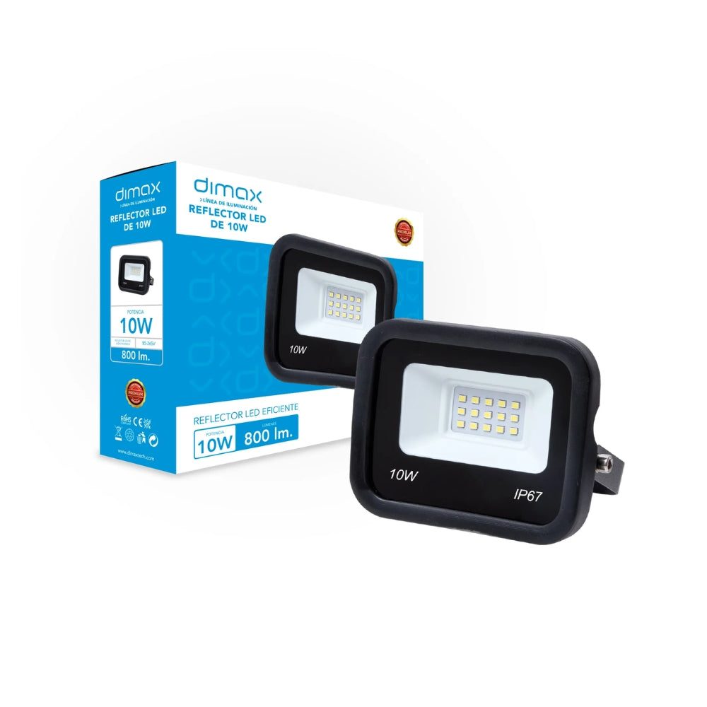 Reflector Dimax 10W de Aluminio para uso en Exterior IP67 S163